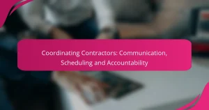 Coordinating Contractors: Communication, Scheduling and Accountability