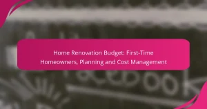 Home Renovation Budget: First-Time Homeowners, Planning and Cost Management