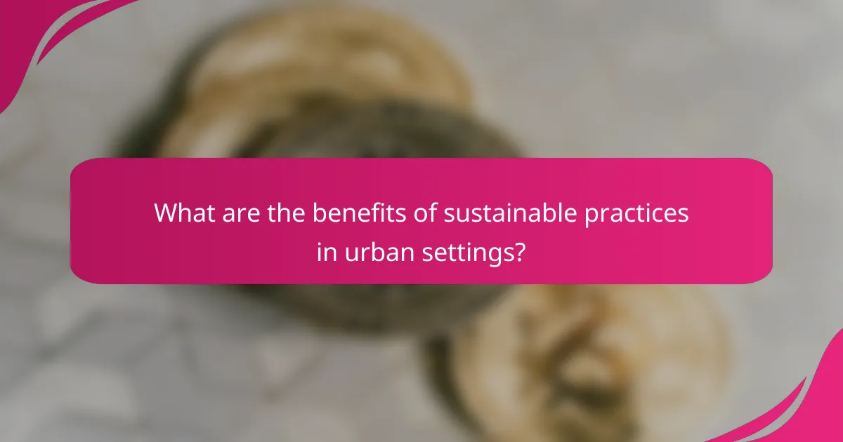 What are the benefits of sustainable practices in urban settings?